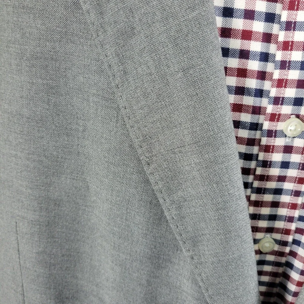 J.Ferrar Men's Sport Coat‎ Blazer Two Button Gray Polyester Blend 52R